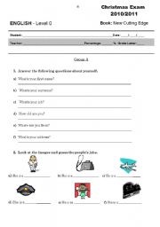 English Worksheet: Starters exam for adults