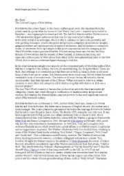 English Worksheet: Bob Marley Reading exercise - past simple and continuous