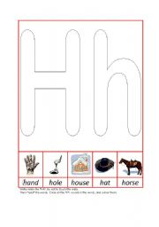English worksheet: Phonic Recognition Hh