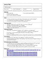 English Worksheet: Grammar lesson plan