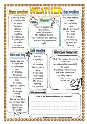 English Worksheet: Weather