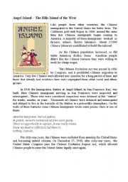 English Worksheet: Angel Island