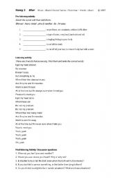 English Worksheet: Blur - Song 2