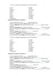 English worksheet: EXERCISES