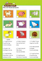 English Worksheet: FARM ANIMALS - Descriptions