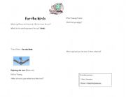 English worksheet: Response process -For the birds by Pixar-