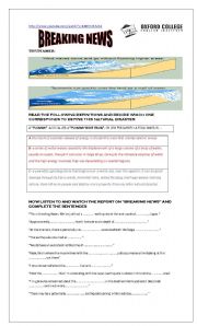 English Worksheet: TSUNAMI