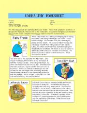 English Worksheet: Making Suggestions for Health Reasons