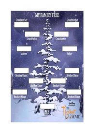 English Worksheet: family tree