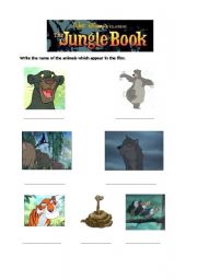 English Worksheet: The Jungle Book 