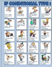 English Worksheet: IF CONDITIONAL TYPE 1 ( RE - UPLOADED IN A NEW LAY OUT!