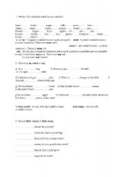 English worksheet: countable uncountable nouns worksheet