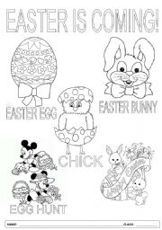 EASTER COLOURING PICTIONARY (FOR CHILDREN)