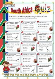 English Worksheet: South Africa  Quiz