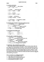 English worksheet: Final Exam Elementary