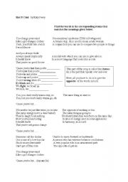 English worksheet: HOT-N-COLD MUSIC 