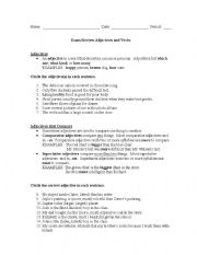English Worksheet: nouns and verbs