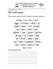 English Worksheet: Building words