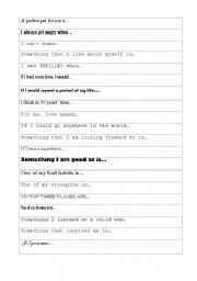English Worksheet: a little about me 2