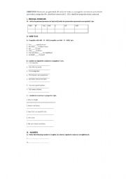English worksheet: Worksheet basic english