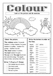 English Worksheet: Colour