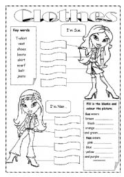 English Worksheet: Clothes