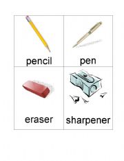 School Vocabulary Flash Cards (set of 20)