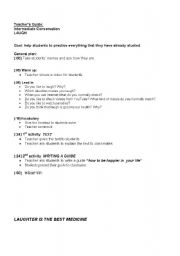 English worksheet: laughter