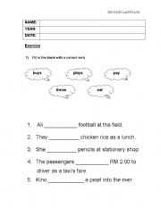 English Worksheet: worksheet