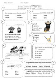 English Worksheet: 8th grade 2nd term 1st exam (ENGLISH NET 8)