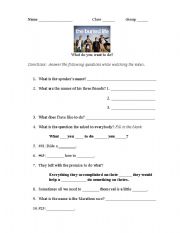 English worksheet: The Buried Life / What do you want to do 