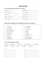 English worksheet: Daily Routine