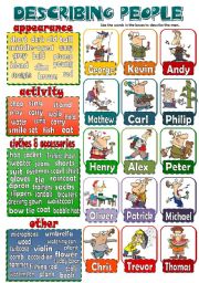 English Worksheet: DESCRIBING PEOPLE 2 (men) *speaking activity*