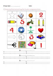 English worksheet: prepositions 