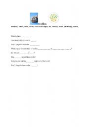 English Worksheet: Muffin Activity- Its great to use after baking muffins with children