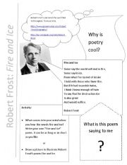 English worksheet: Fire and Ice by Robert Frost