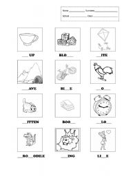 English Worksheet: Spelling C, K or CK