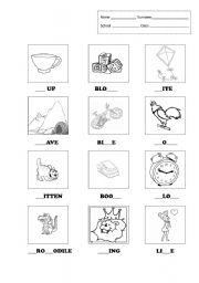 English worksheet: Spelling C, K or CK