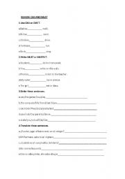 English worksheet: can and must review