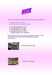 English Worksheet: infinitive 1