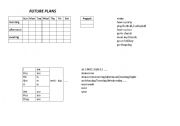 English worksheet: Future Plans