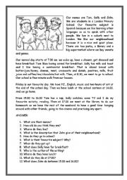 English Worksheet: Three happy childrens day