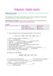 English Worksheet: Phrasal Verbs