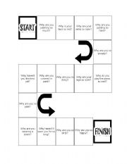 English Worksheet: Present Continuous Board game