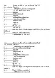 English worksheet: Lost and Found 