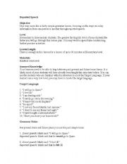 English Worksheet: Reported Speech