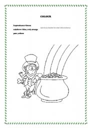 English Worksheet: St Patricks colouring dictation