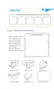 English Worksheet: Parts of the face