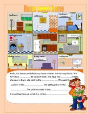 English Worksheet: HOME SWEET HOME