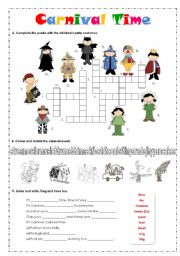 English Worksheet: Carnival Time